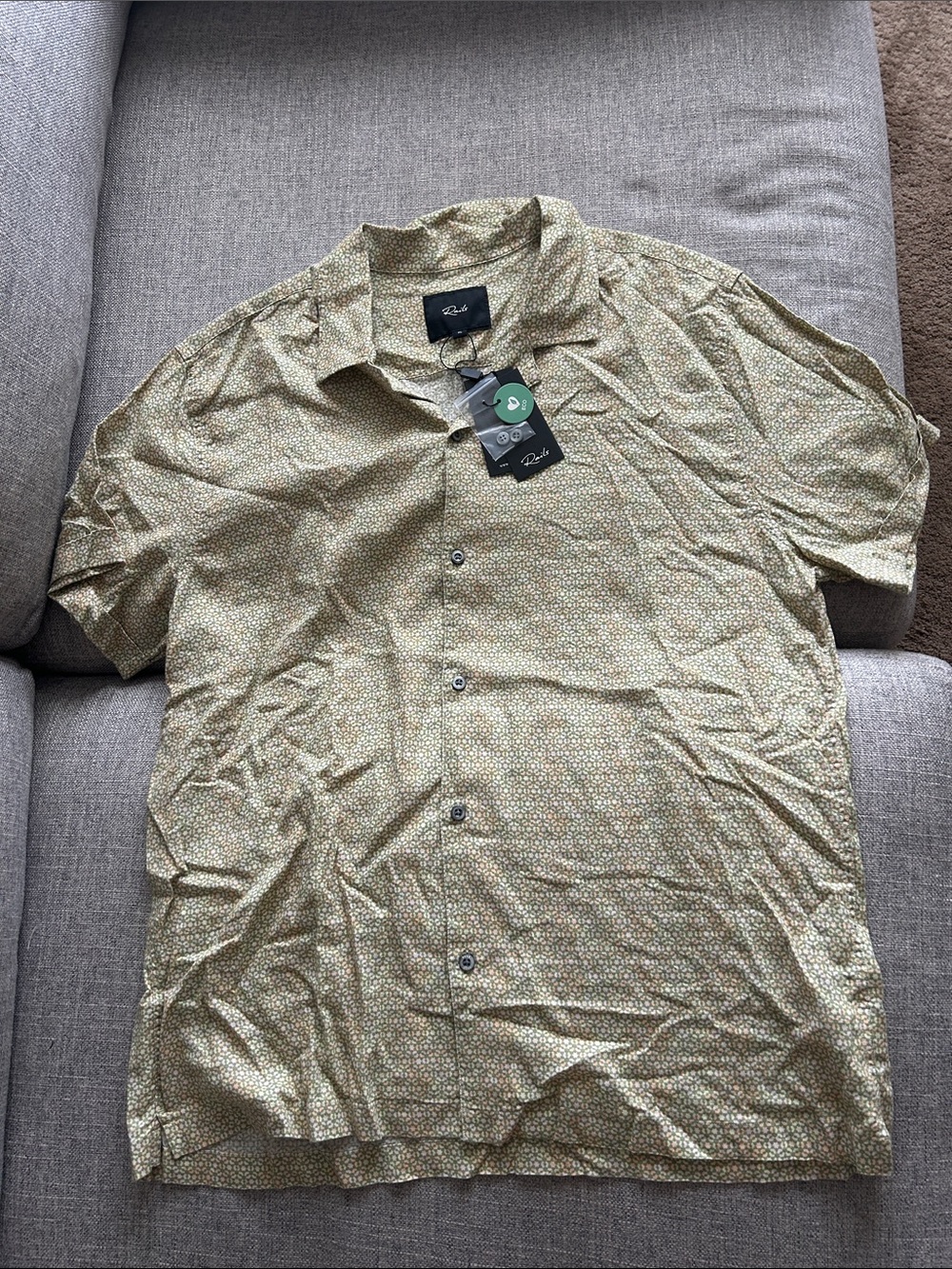 Rails Painted Tile Matcha Short Sleeve Shirt